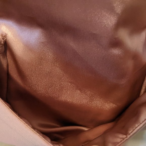 Blush Pink Satin Evening Dress with coreset lining and matching purse Size S - Picture 9 of 13